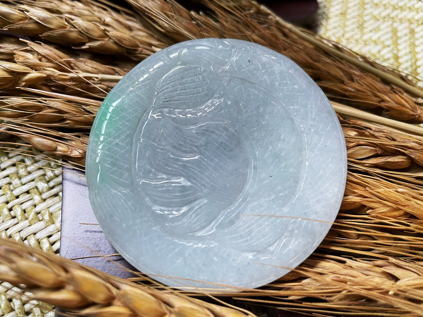 Double-Sided Myanmar Jadeite Pendant - Legendary Dragon