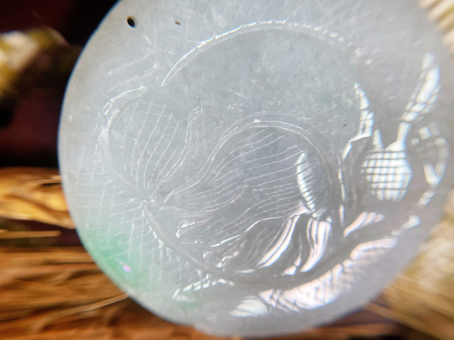 Double-Sided Myanmar Jadeite Pendant - Legendary Dragon