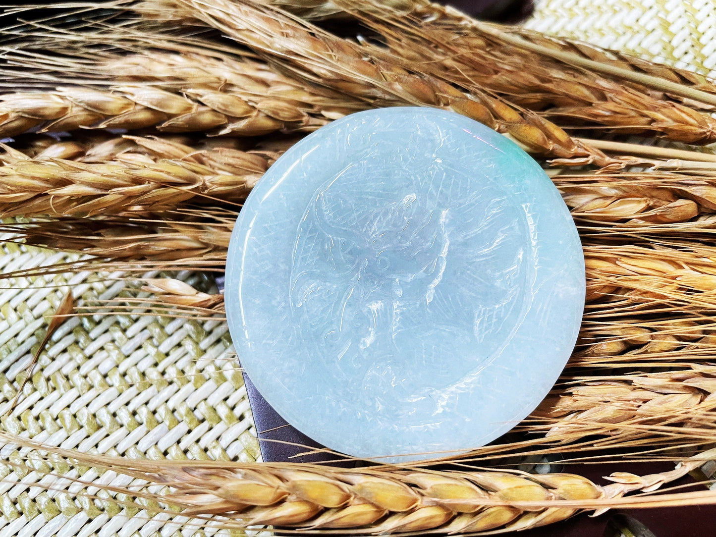 Double-Sided Myanmar Jadeite Pendant - Legendary Dragon
