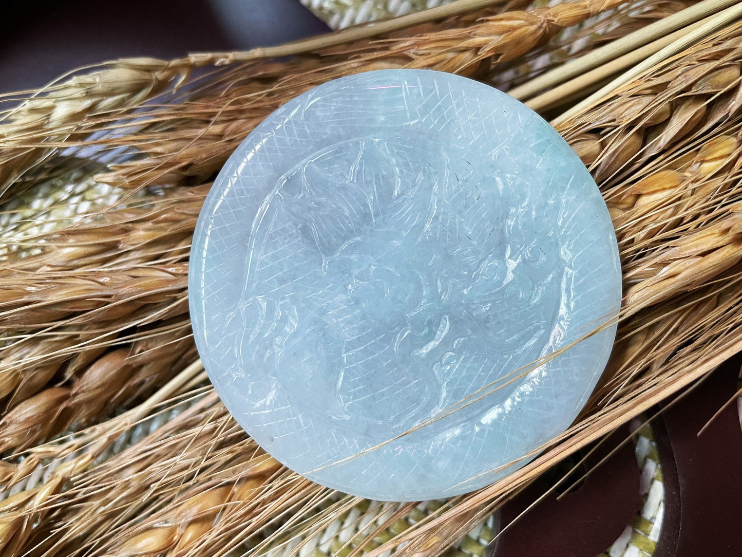 Double-Sided Jadeite Dragon Disc