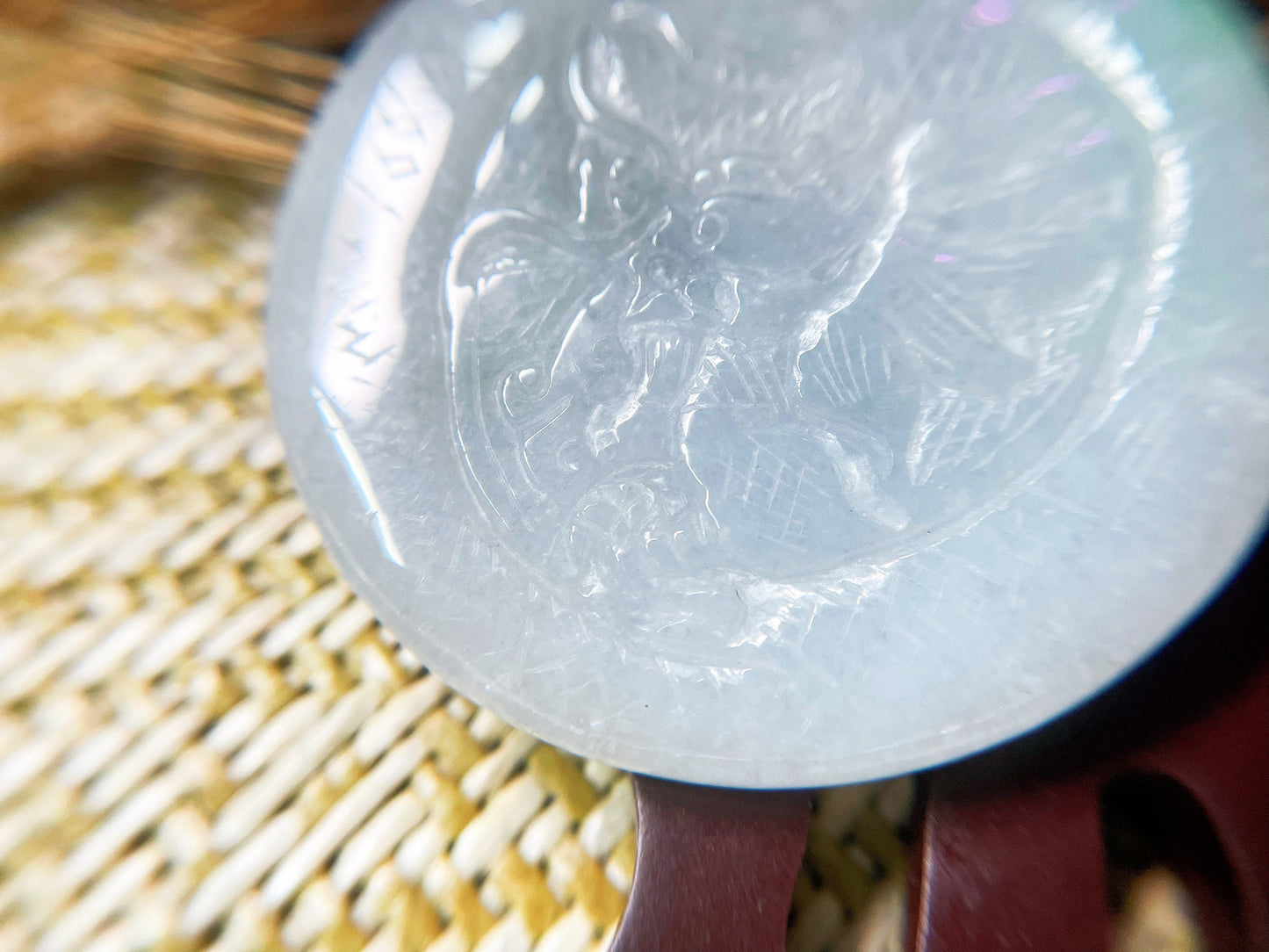 Double-Sided Myanmar Jadeite Pendant - Legendary Dragon