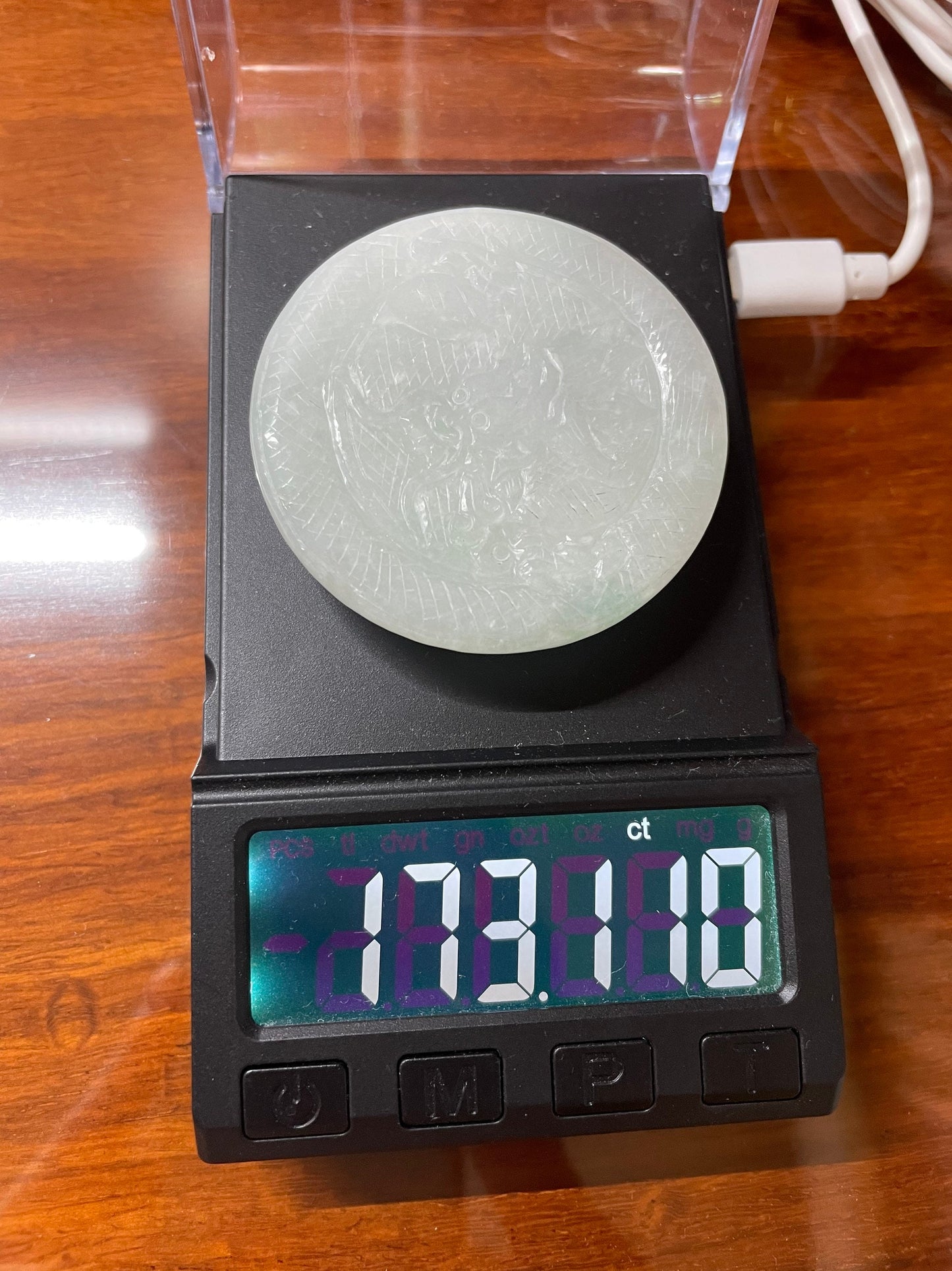 Double-Sided Jadeite Dragon Disc