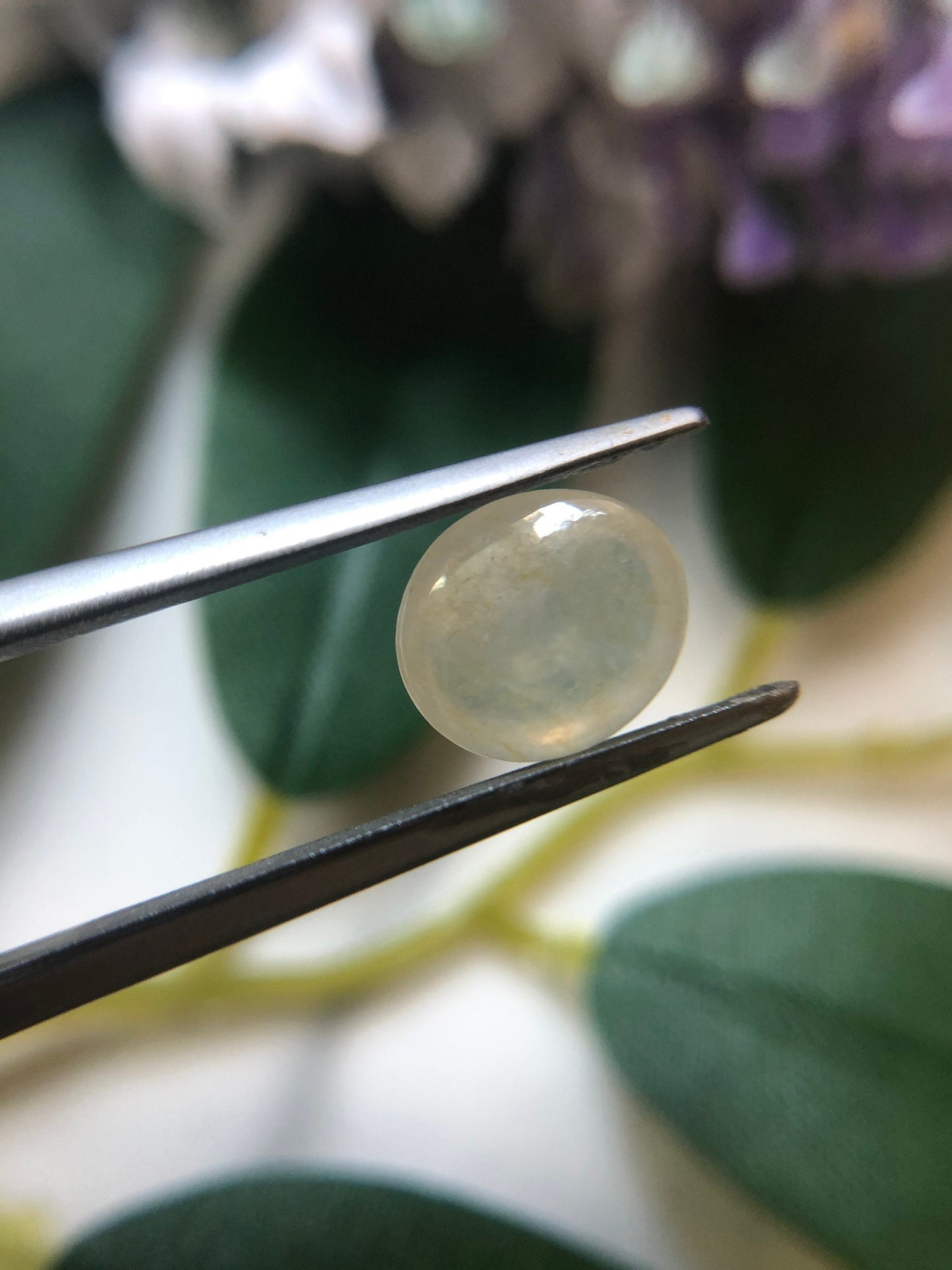 Honey Yellow Icy Type Jadeite Cabochon