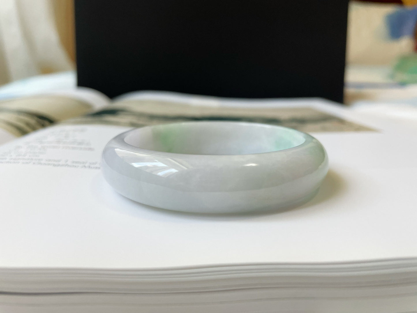 Apple Green Jade Bangle - 54.4 mm