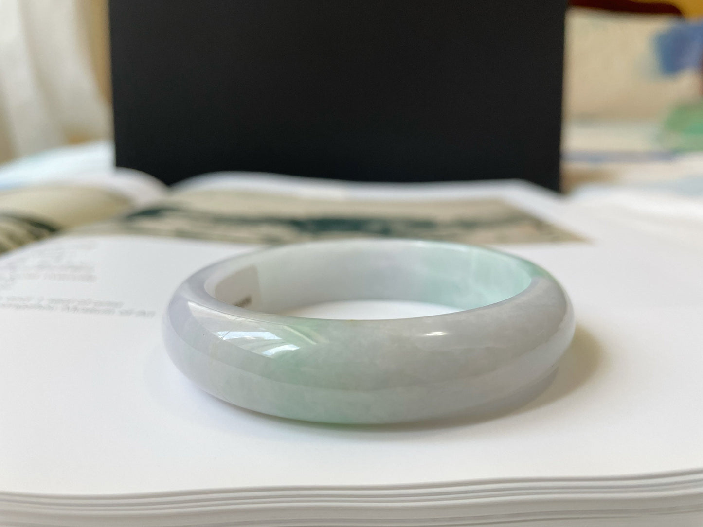 Apple Green Jade Bangle - 54.4 mm