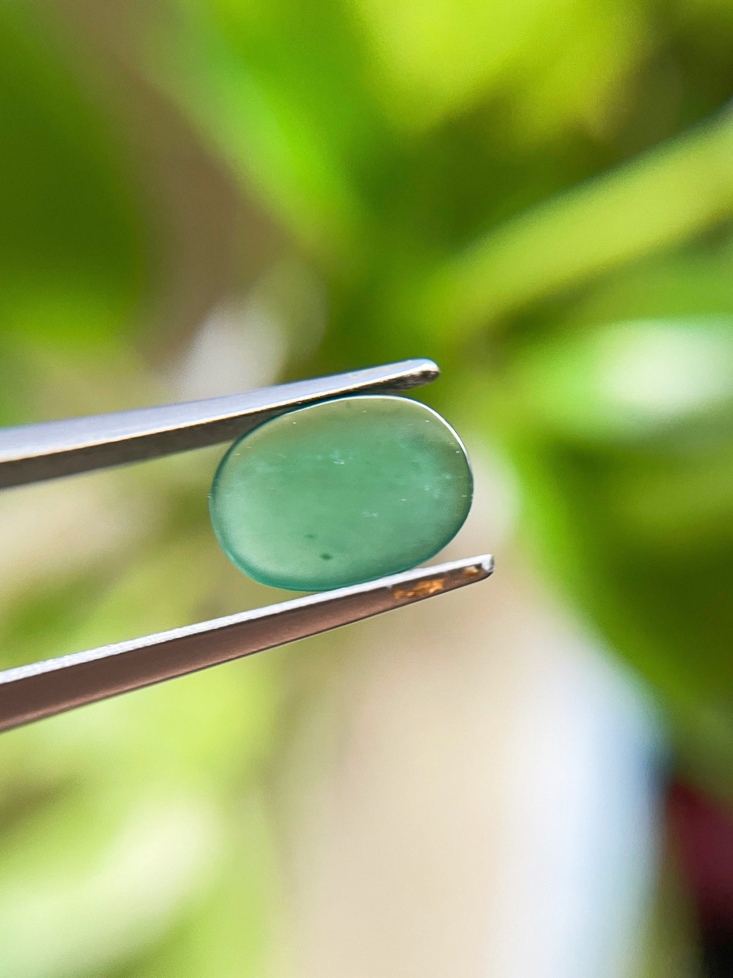 Icy Light Green Jadeite Cabochon