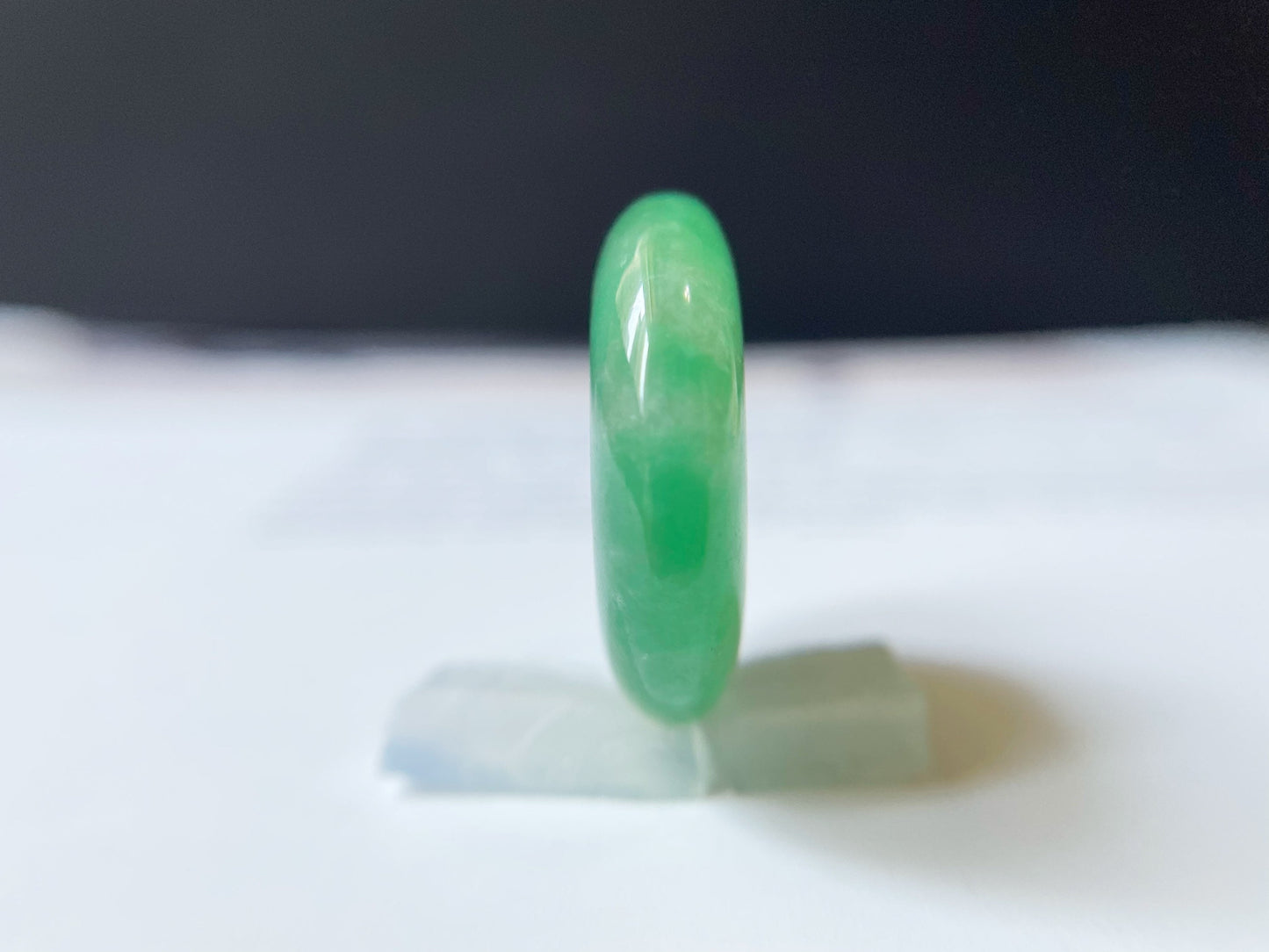 Icy Type Vivid Green Jadeite Donut Pendant