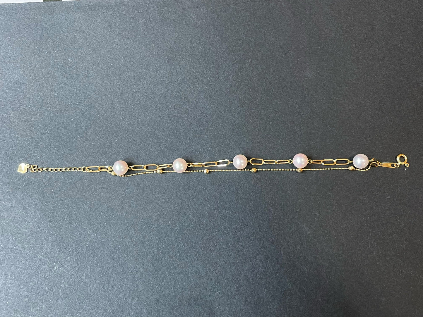 18K Gold Double Layer Akoya Pearl Bracelet