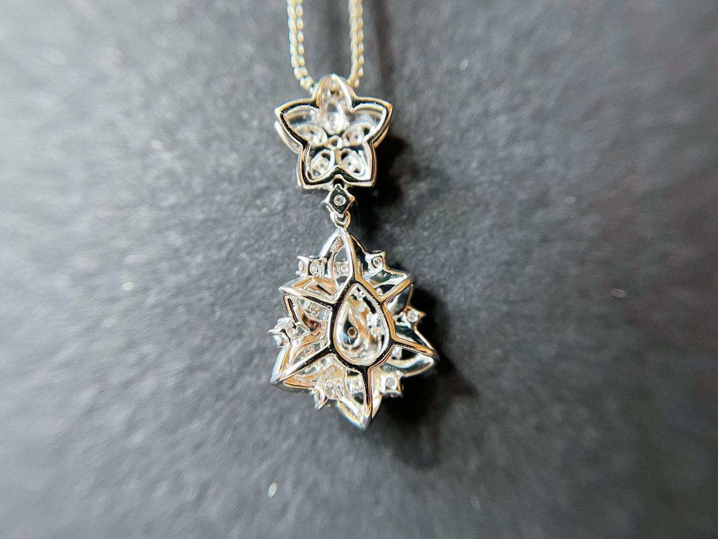 Yellow Diamond Pendant in 18K White Gold with Diamond Accents