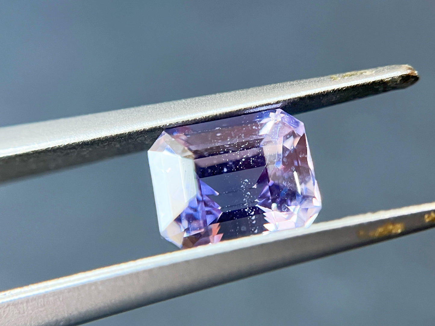 Certified Natural Unheated Sapphire in Lavender Violet Metallic Color