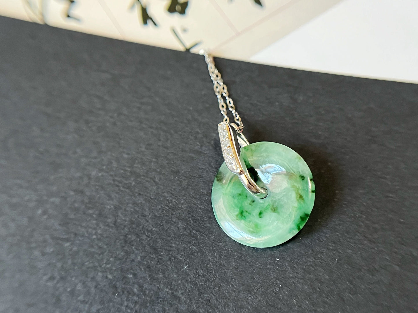 Natural Jadeite Donut Pendant
