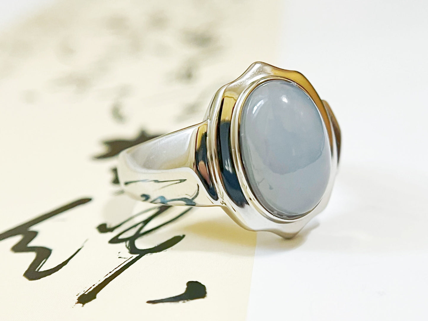 Handcrafted Jadeite Statement Ring