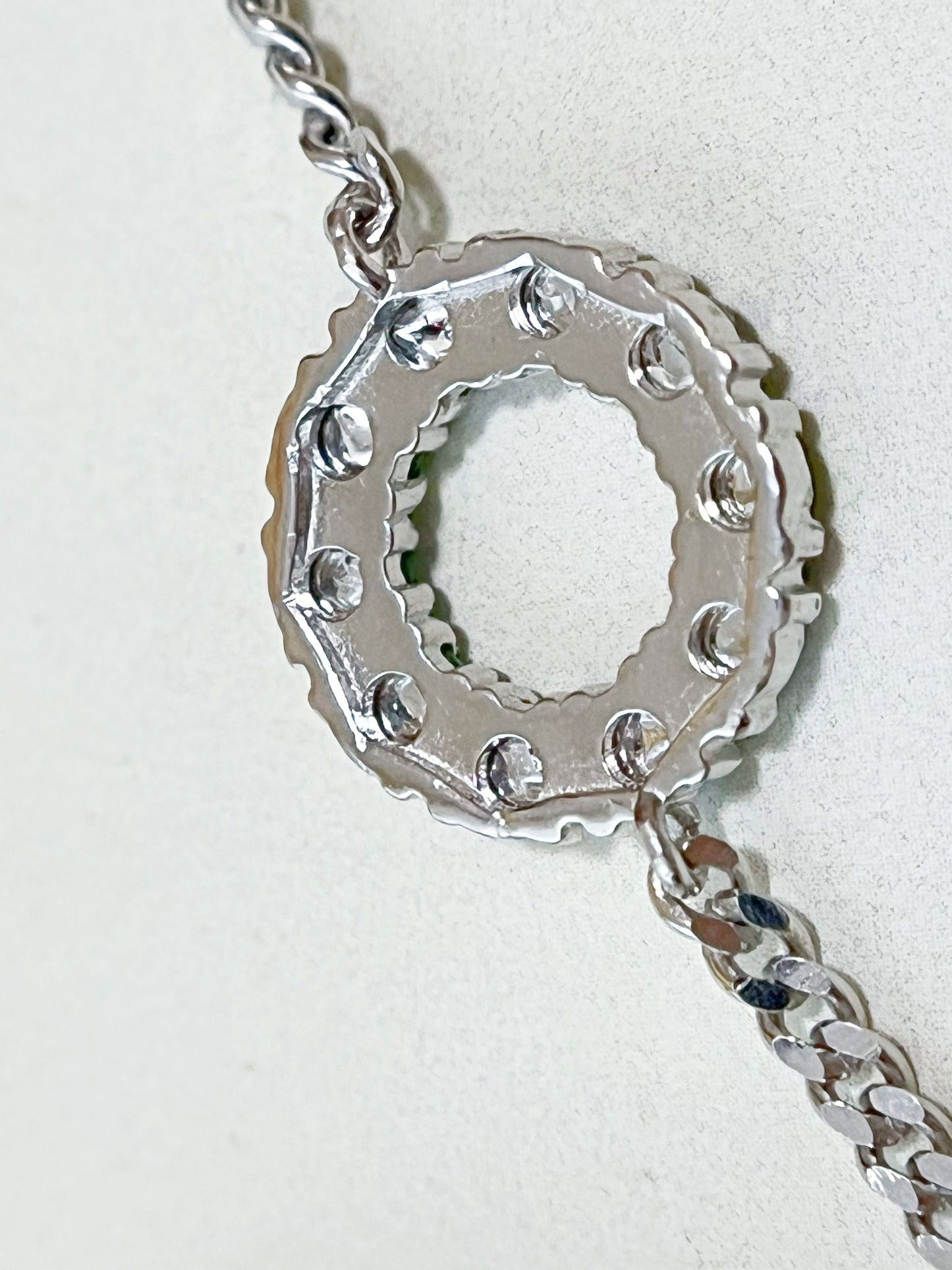 Icy Green Jade Cabochons Bracelet - Sterling Silver
