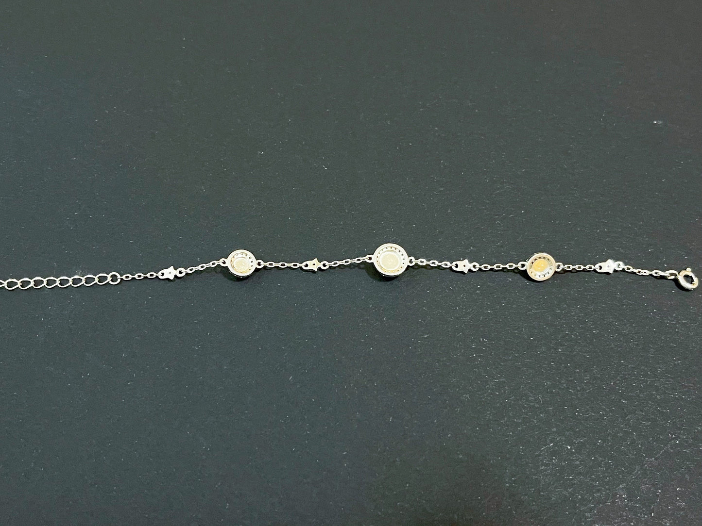 Imperial Green Jadeite Halo Silver Bracelet with Zircons