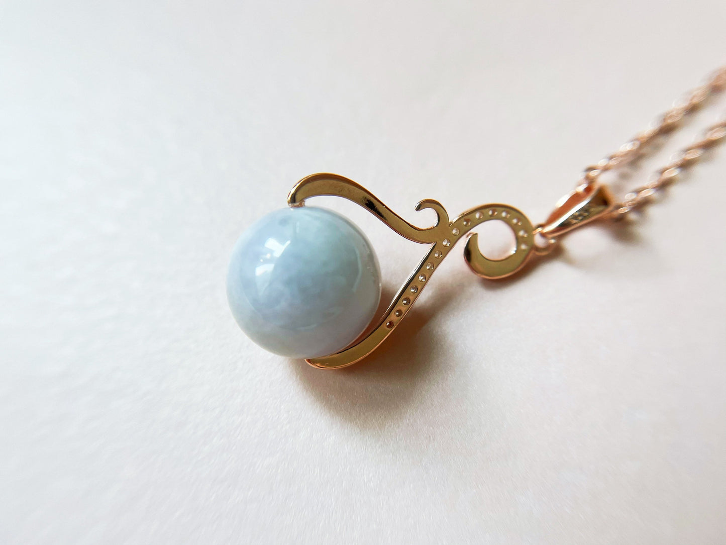 Myanmar Green and Lavender Type-A Natural Jadeite Bead Pendant Necklace
