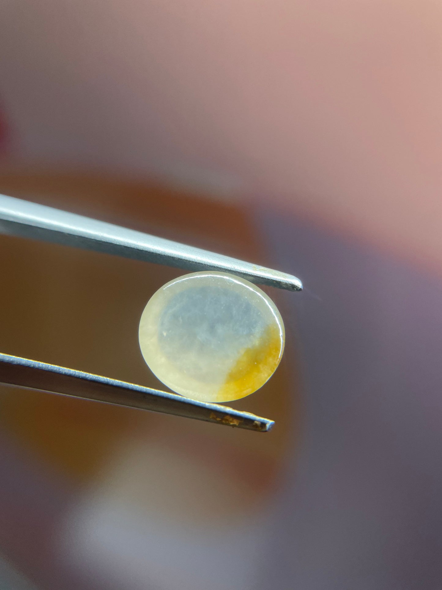 Natural Myanmar Honey Yellow Jade Cabochon for Jewelry Making, 2.82 Ct