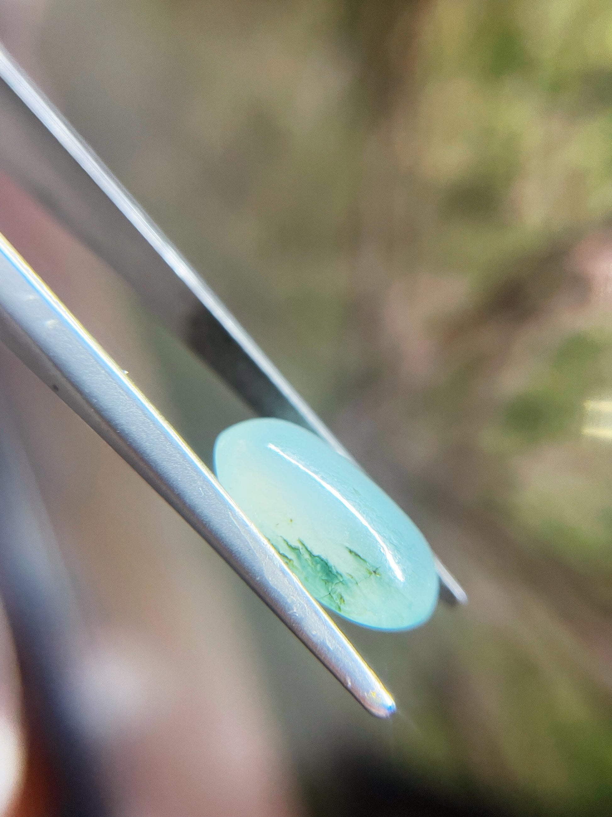 Natural Myanmar Icy Pale Green Jade Cabochon, for Jewelry Making 4.71 Ct