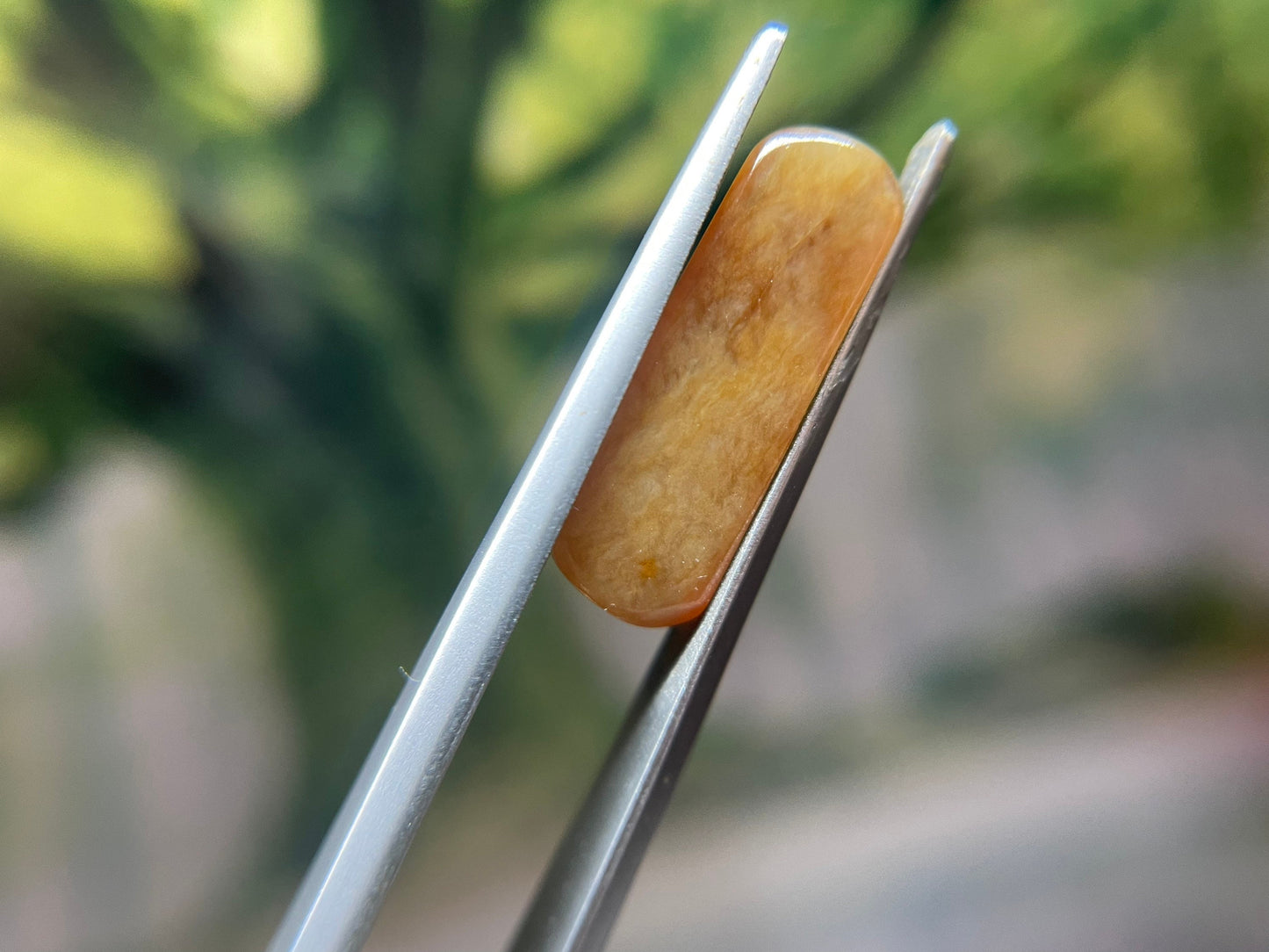 Natural Myanmar Brick Red Jade Cabochon, for Jewelry Making 3.925 Ct