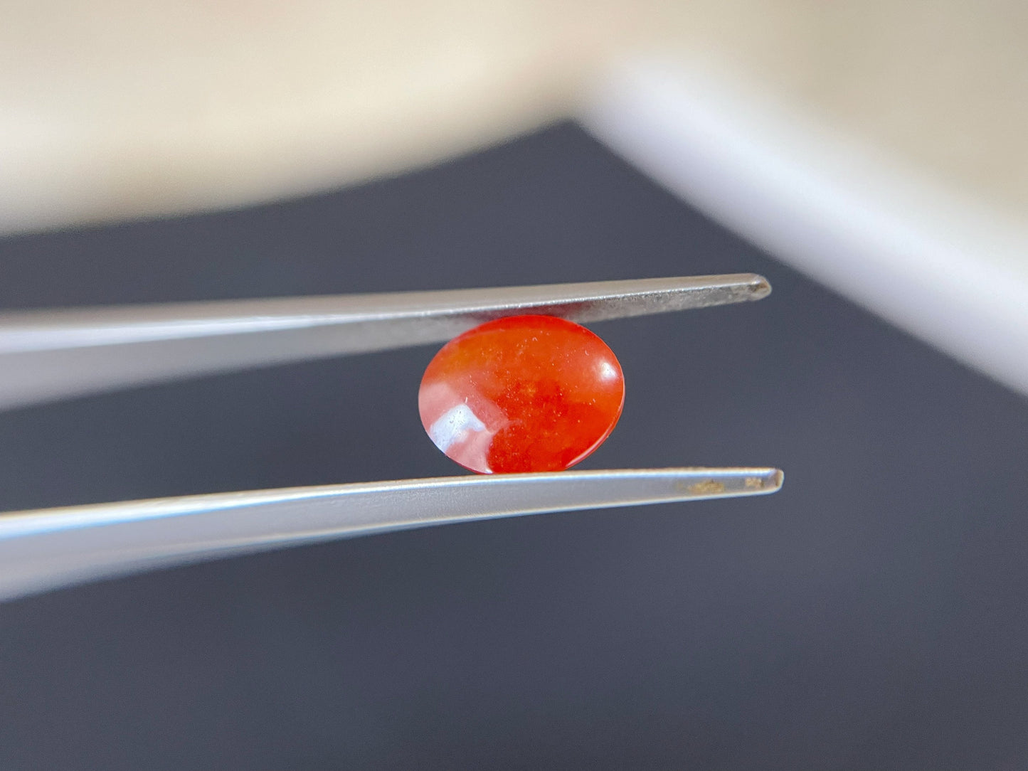 Natural Myanamr Red Jade Cabochon, 2.345 Ct for Jewelry Making