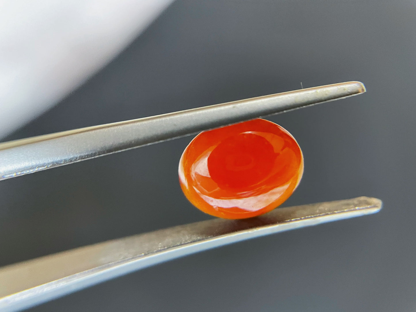 Natural Myanmar Red Icy Jade Cabochon, for Jewelry Making, 2.235 Ct