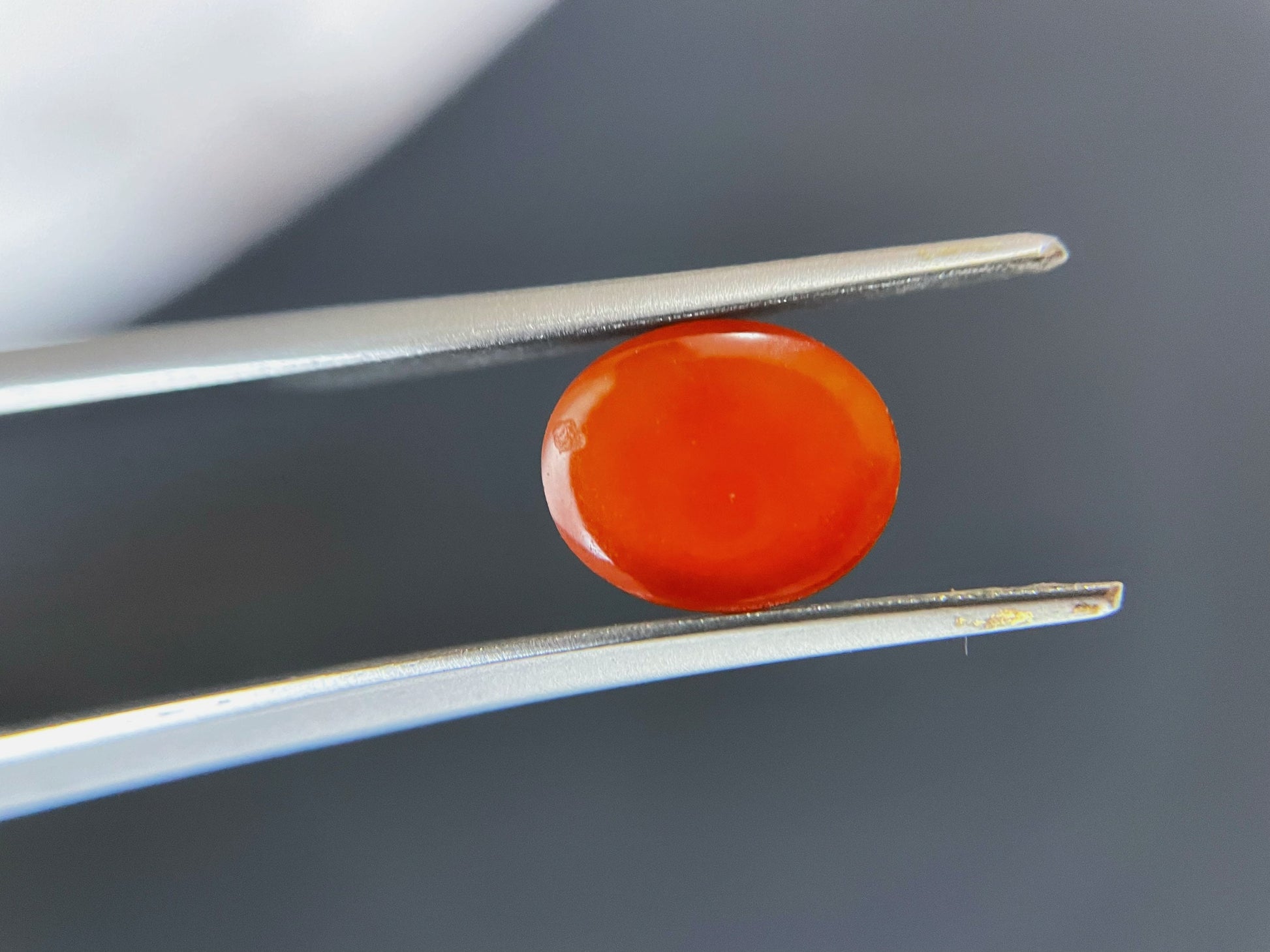 Natural Myanmar Red Icy Jade Cabochon, for Jewelry Making, 2.235 Ct