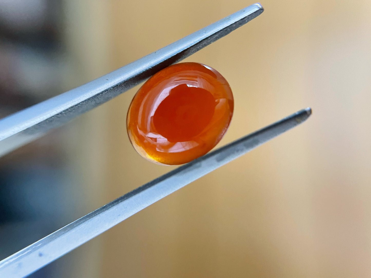 Natural Myanmar Red Icy Jade Cabochon, for Jewelry Making, 2.235 Ct