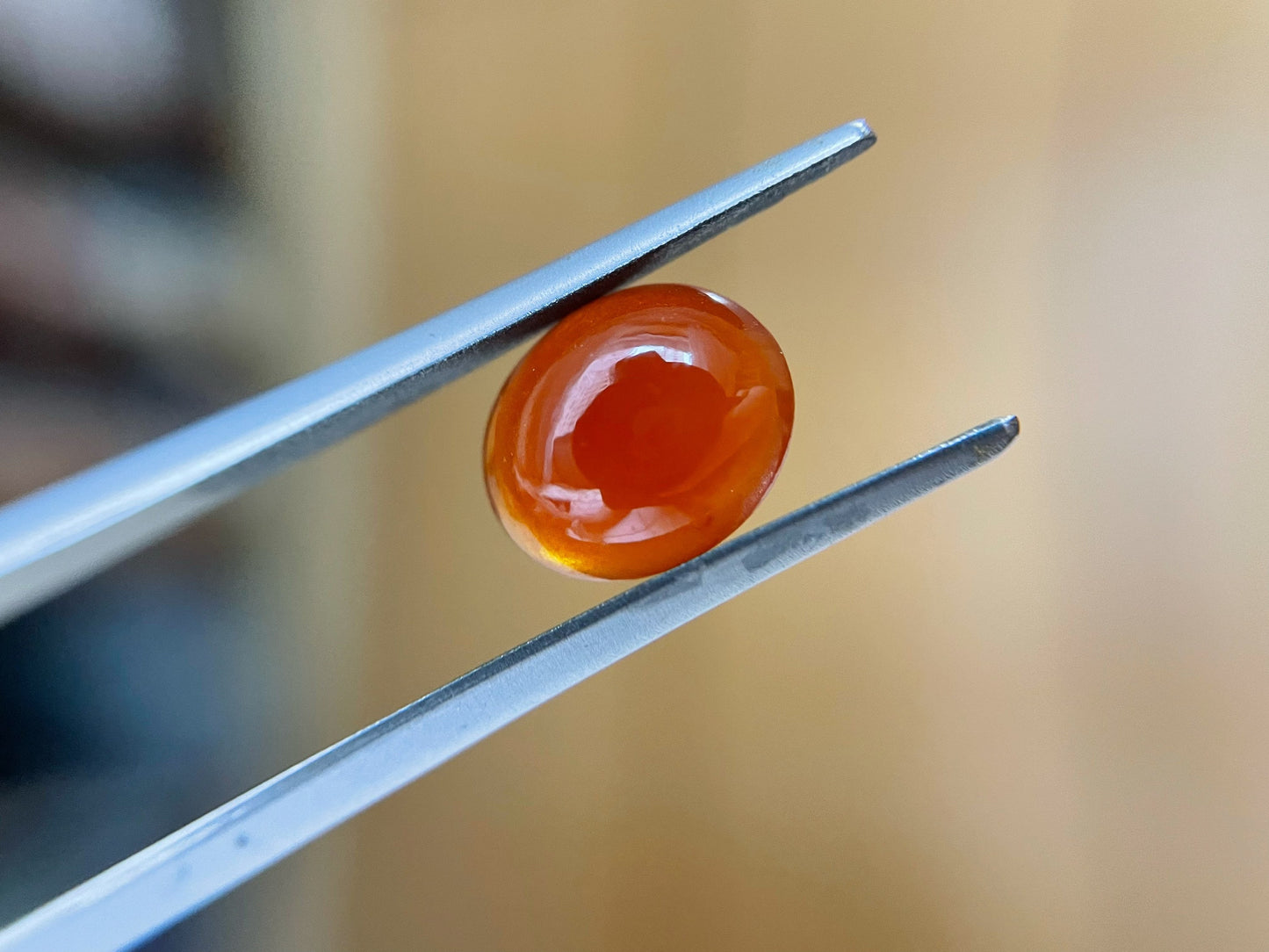 Natural Myanmar Red Icy Jade Cabochon, for Jewelry Making, 2.235 Ct