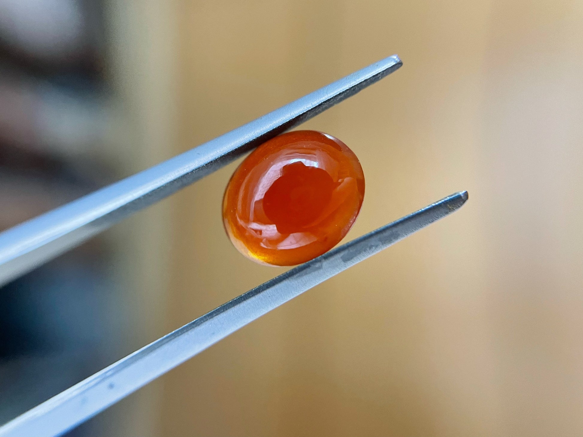 Natural Myanmar Red Icy Jade Cabochon, for Jewelry Making, 2.235 Ct