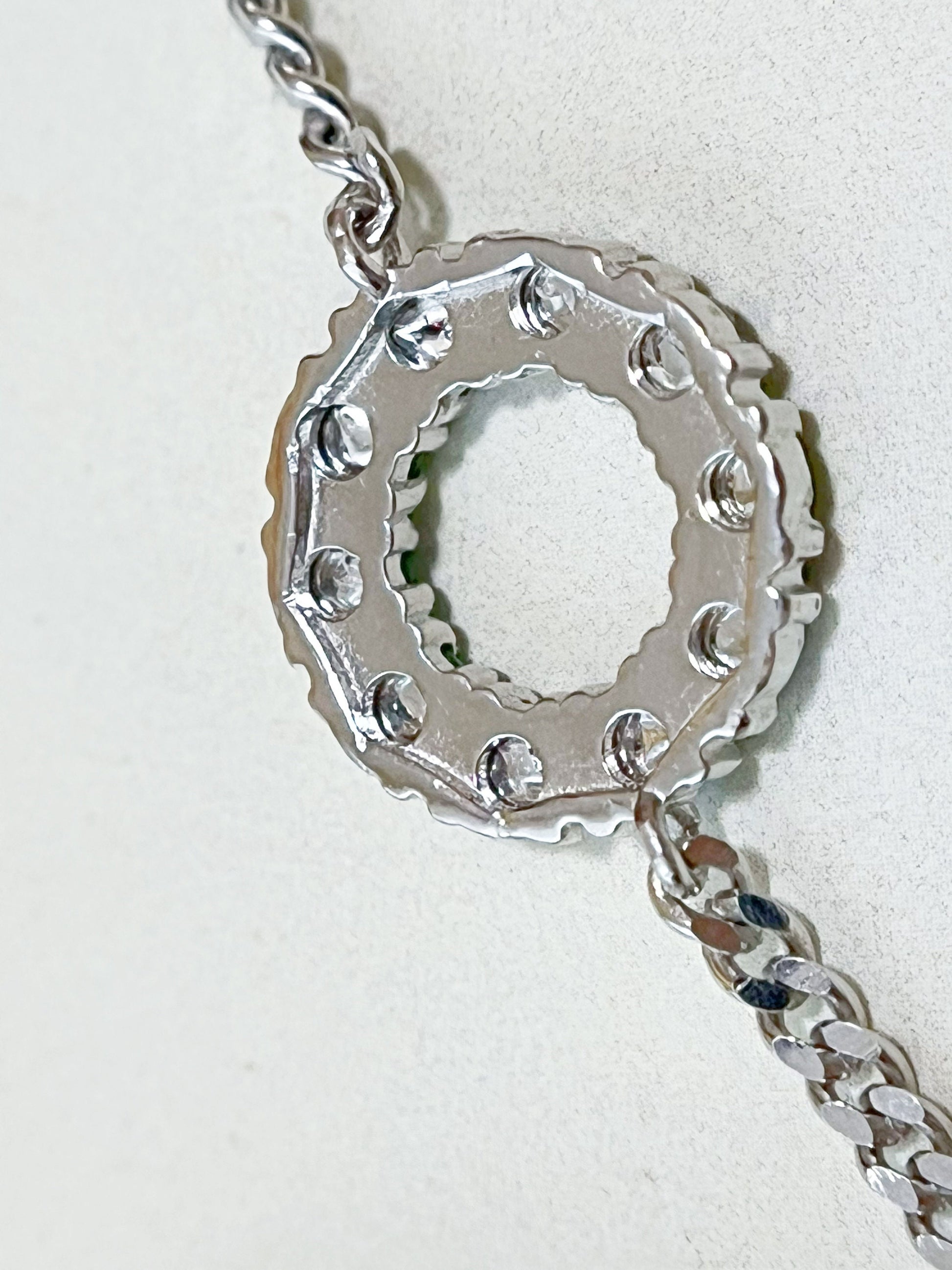 Natural Myanmar Green Jade Bracelet in Silver, Charm Bracelet