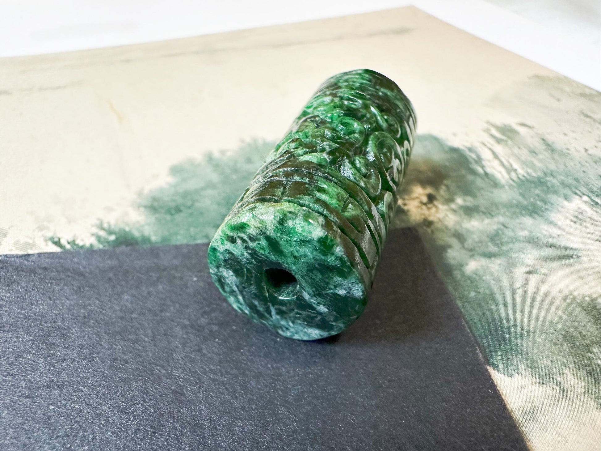 Natural Myanmar Intense Green Jade Pendant