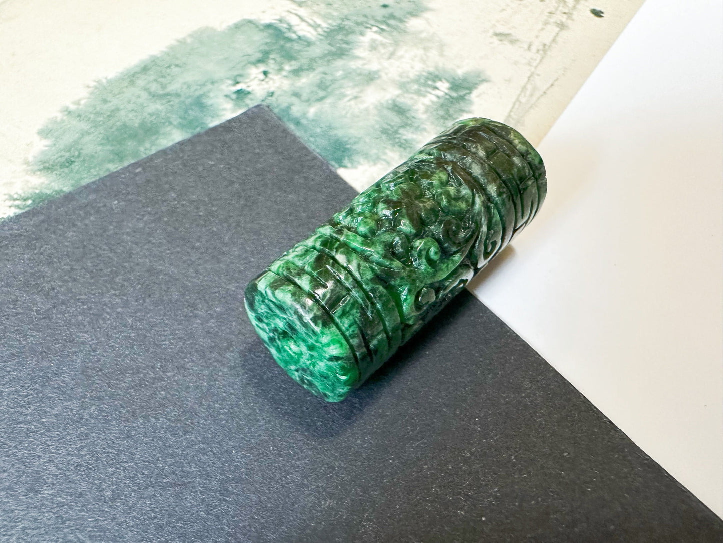 Natural Myanmar Intense Green Jade Pendant