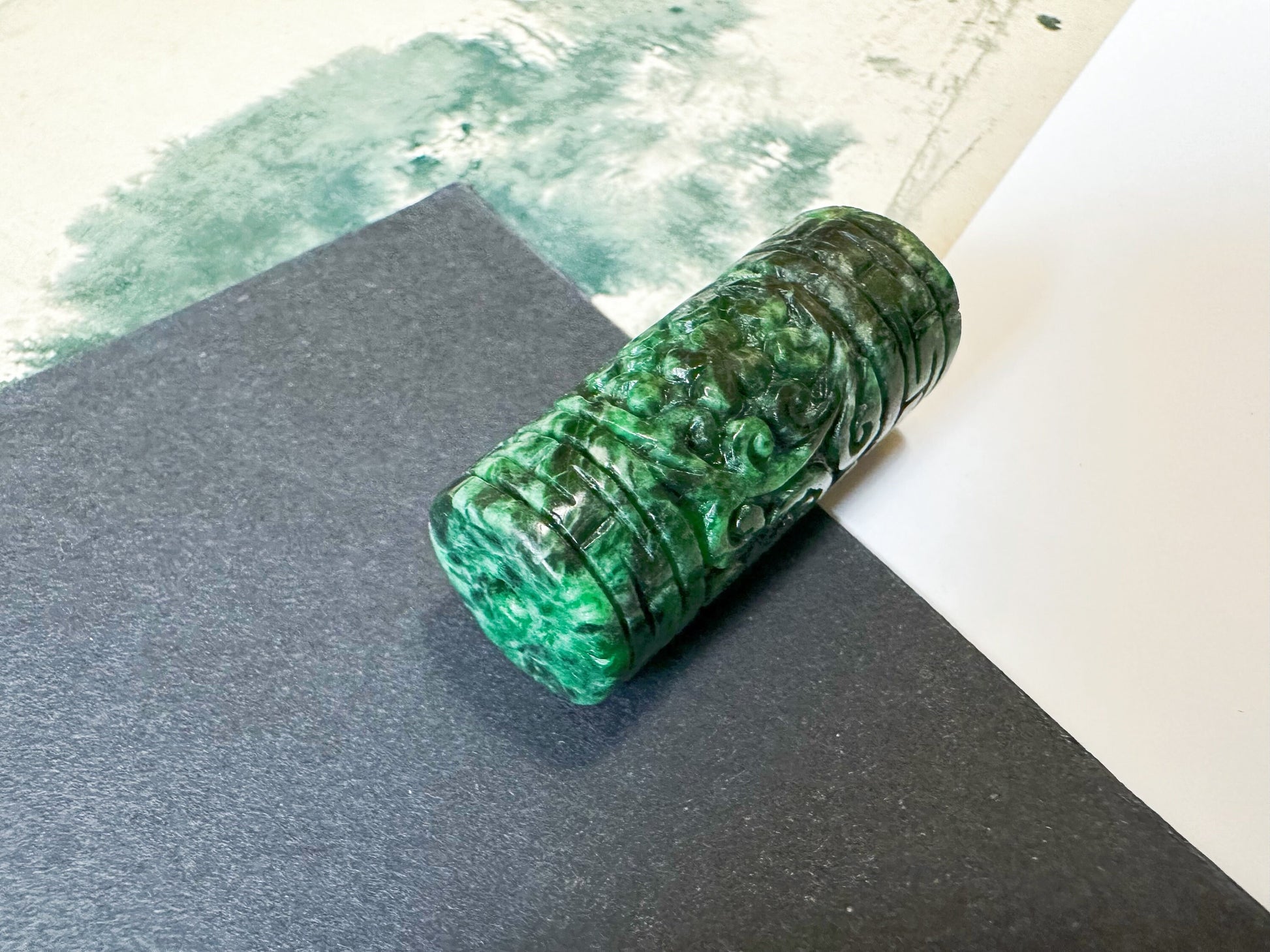 Natural Myanmar Intense Green Jade Pendant