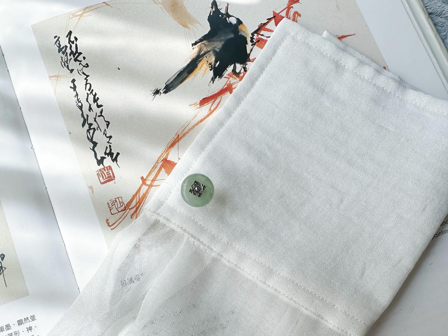 Icy Jadeite Cufflinks, Sterling Silver, Green Zircon, Modern Executive Accessory