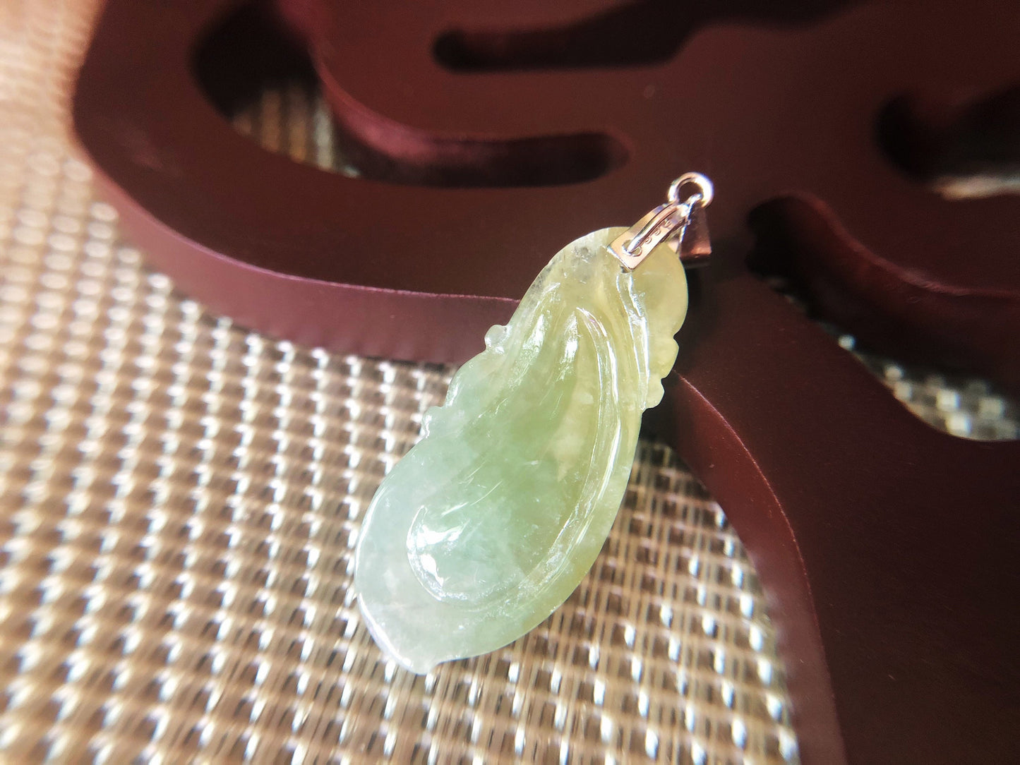 Icy Yellow Jadeite Gourd Pendant