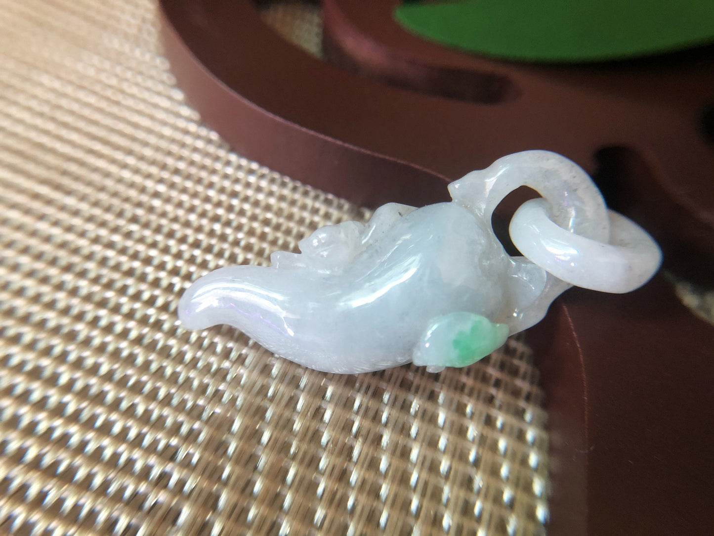 Natural Jadeite Chili Necklace Pendant