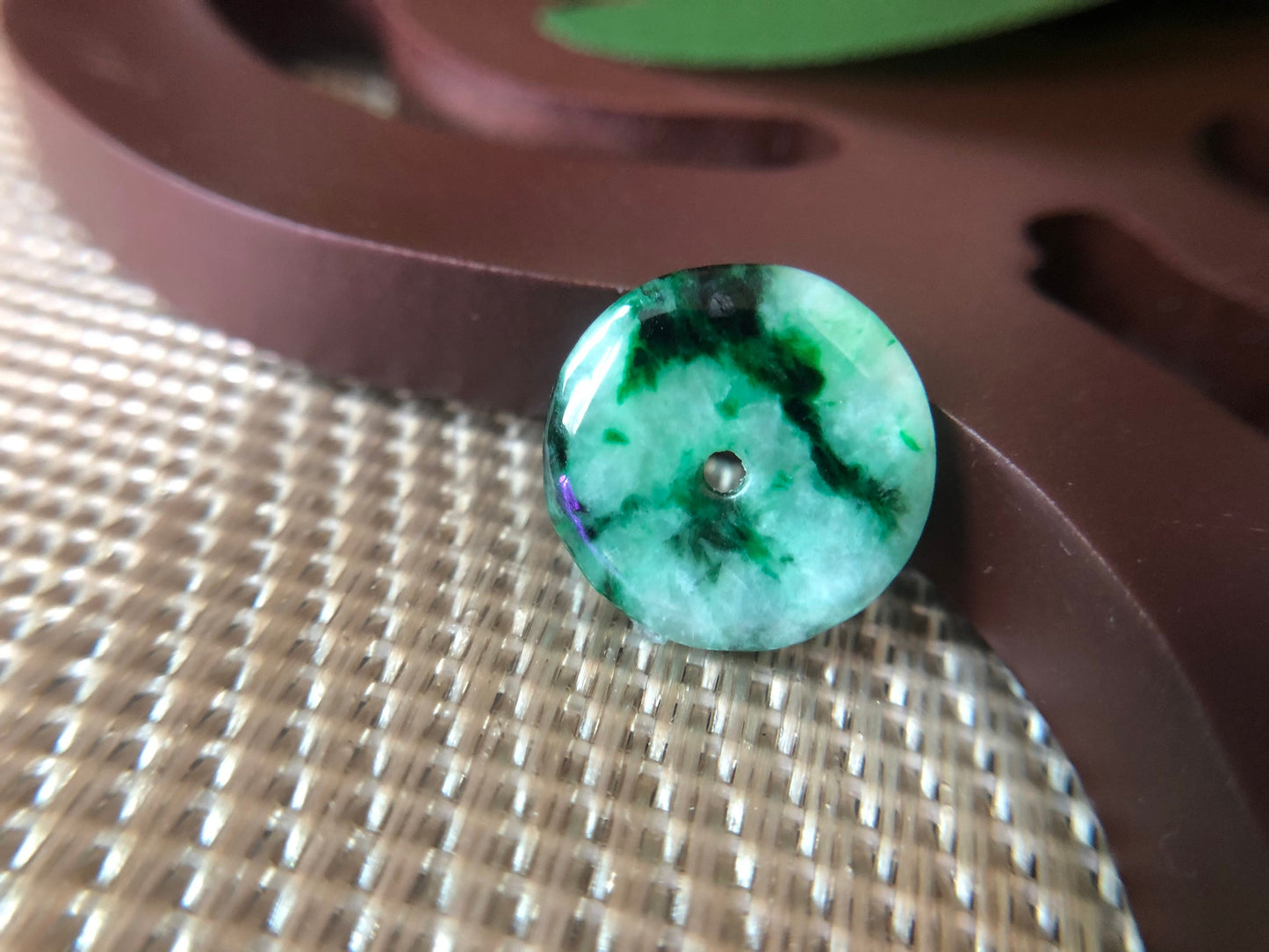 Natural Green Halo Donut Jadeite