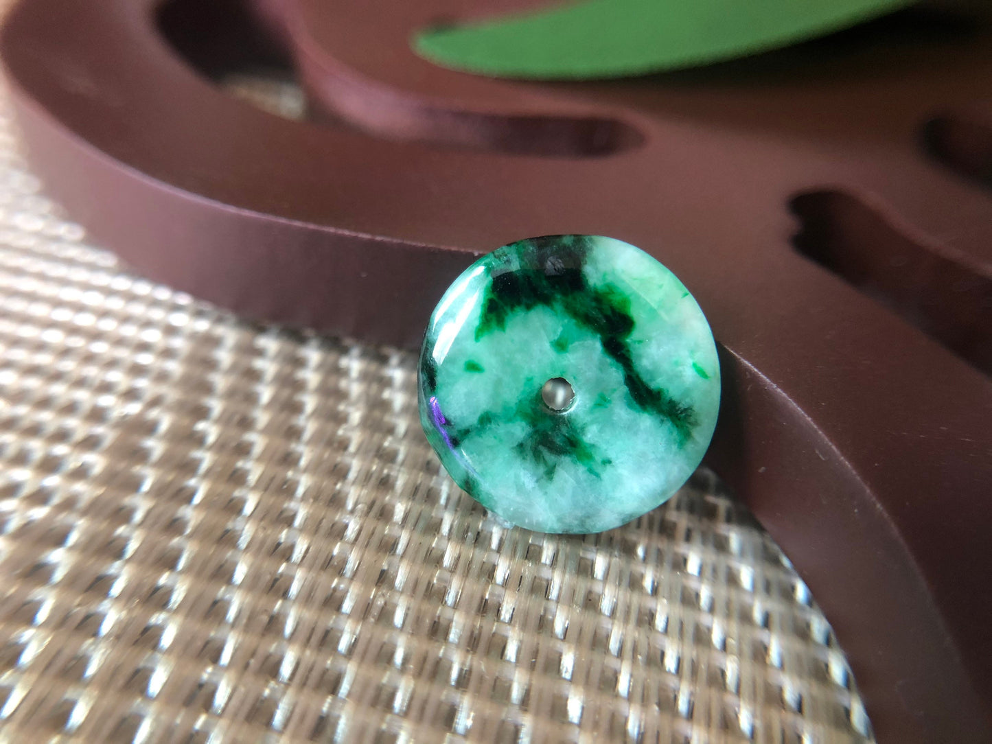 Natural Green Halo Donut Jadeite