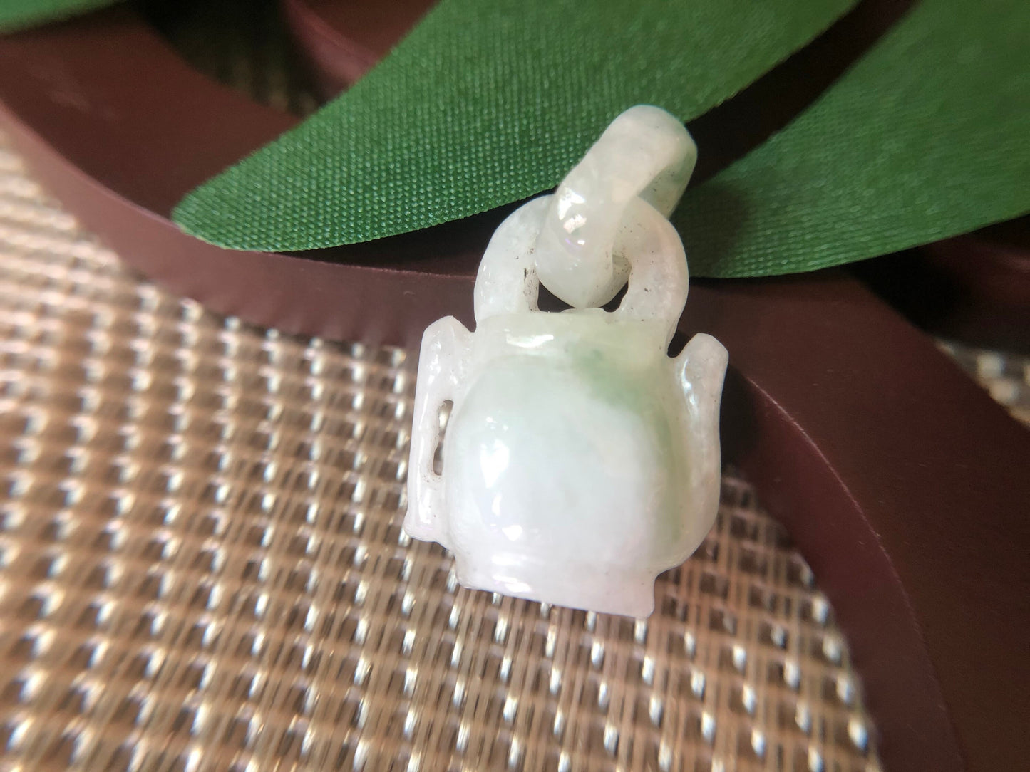 White Jadeite Jade Stone Teapot