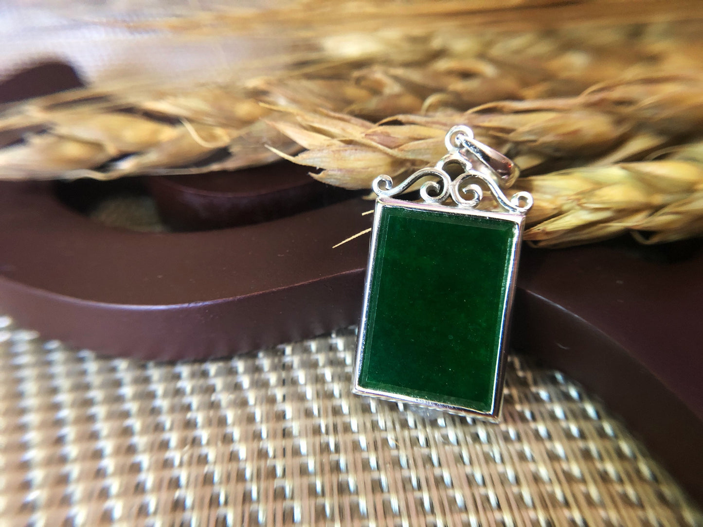 Intense Green Jadeite Jade Pendant