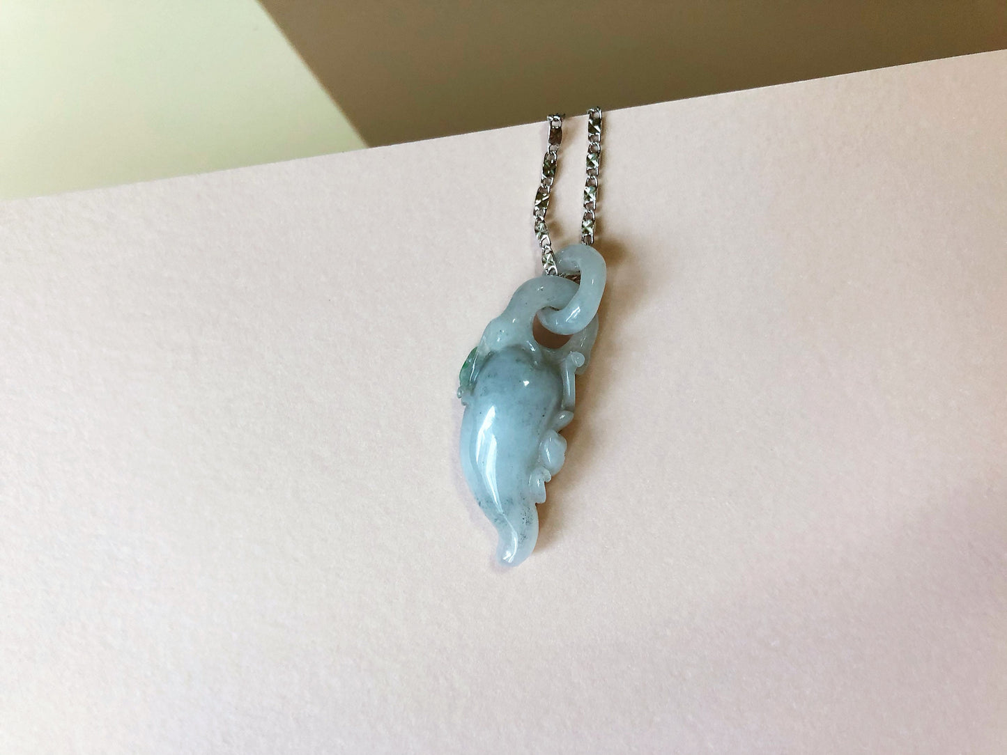 Natural Jadeite Chili Necklace Pendant