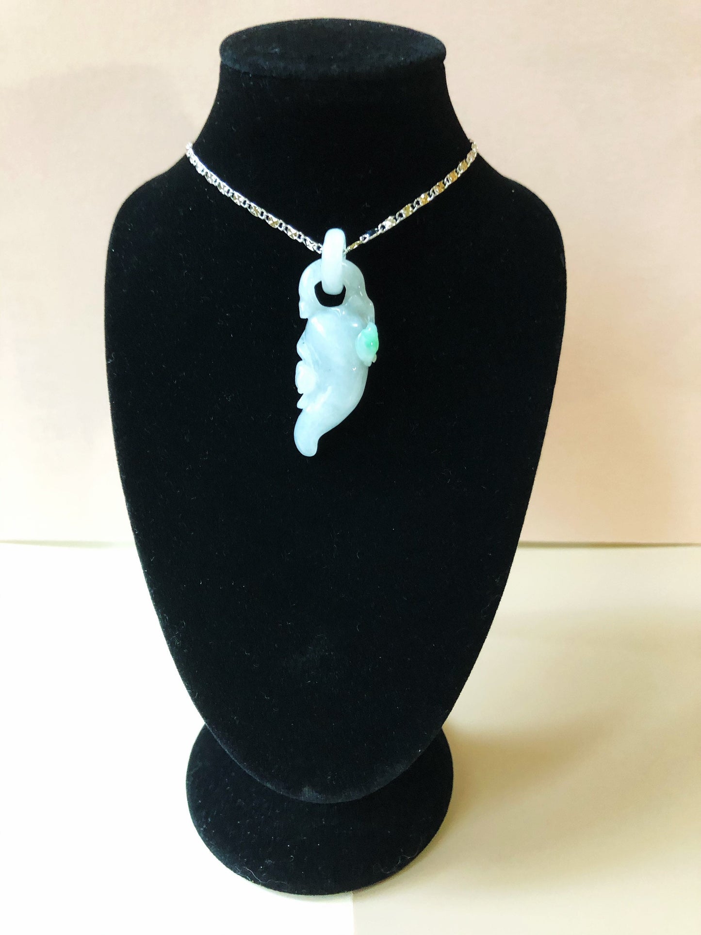 Natural Jadeite Chili Necklace Pendant