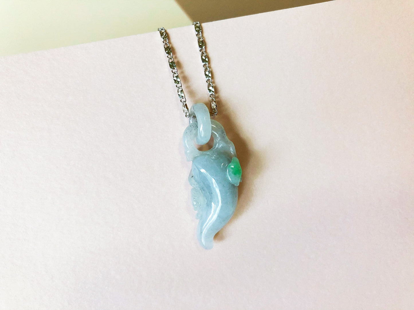 Natural Jadeite Chili Necklace Pendant