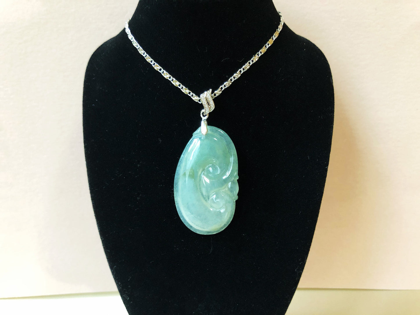 Icy Texture Jadeite Ruyi Pendant