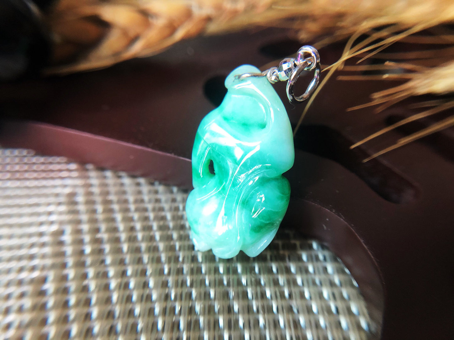 Apple Green Monkey Jadeite Jade Pendant