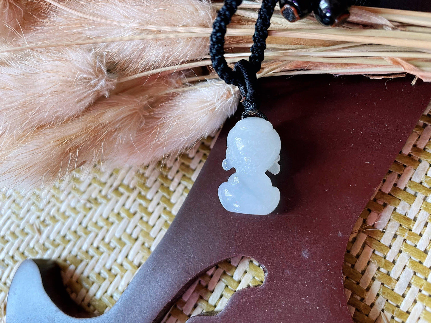 Icy Jadeite Buddha Pendant - for Meditation