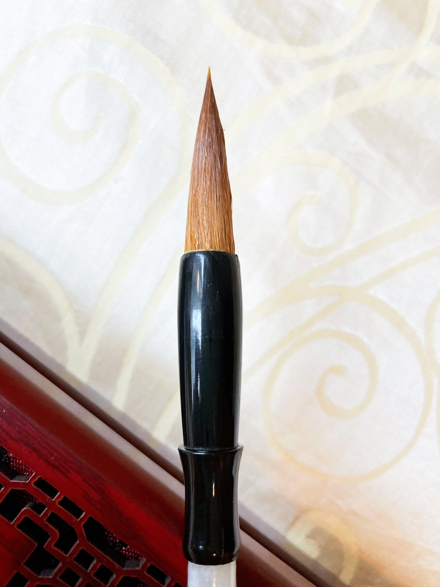 Natural White Jade Calligraphy Brush for Artistic Writing and Painting