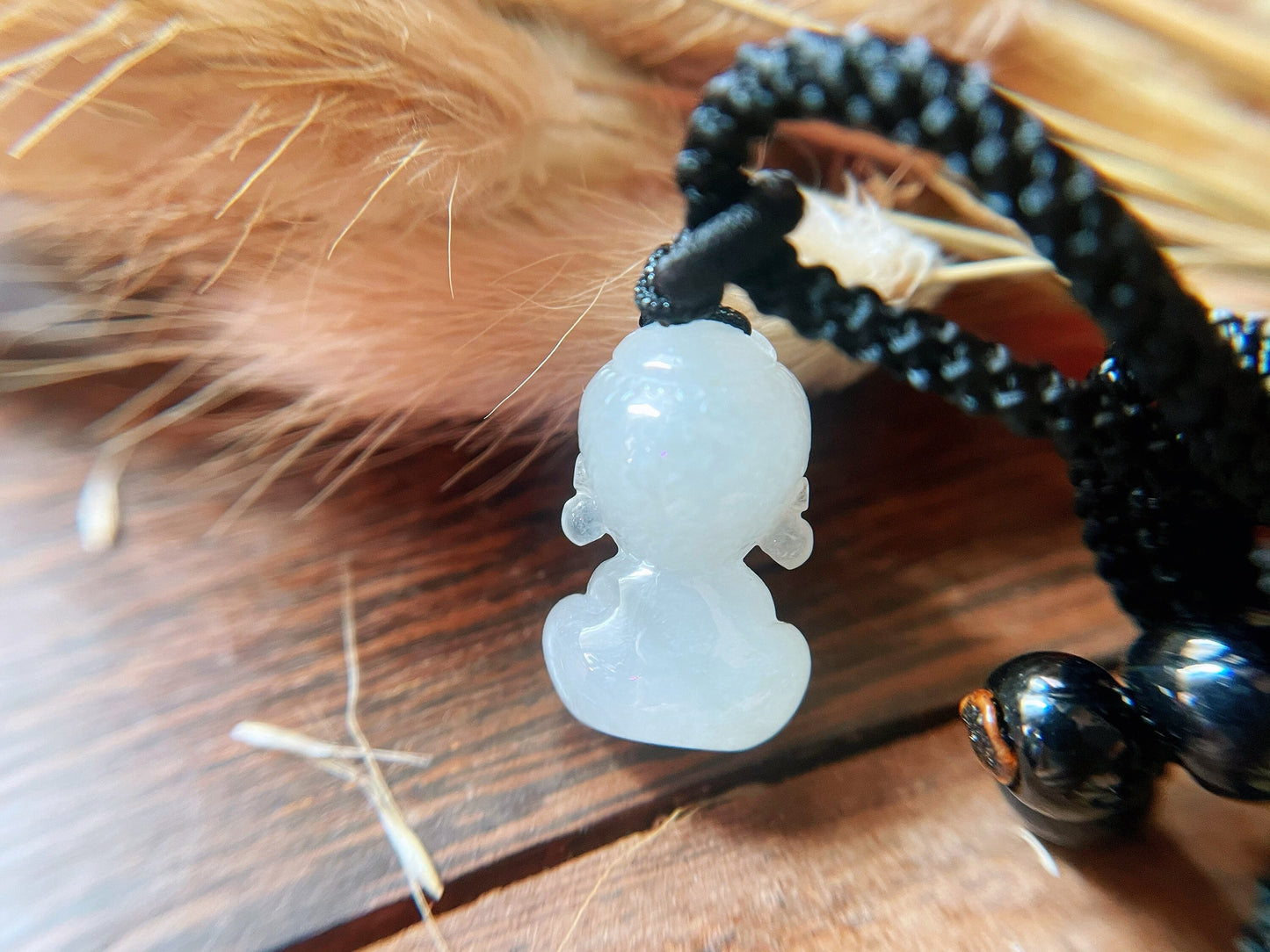 Icy Jadeite Buddha Pendant - for Meditation