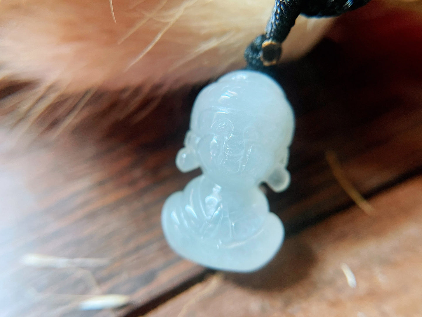 Icy Jadeite Buddha Pendant - for Meditation