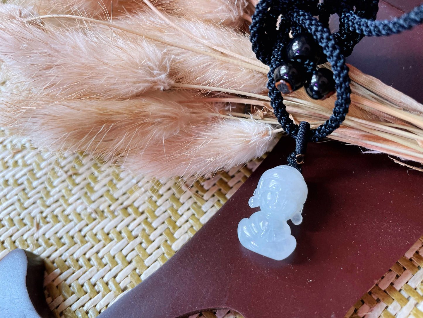 Icy Jadeite Buddha Pendant - for Meditation