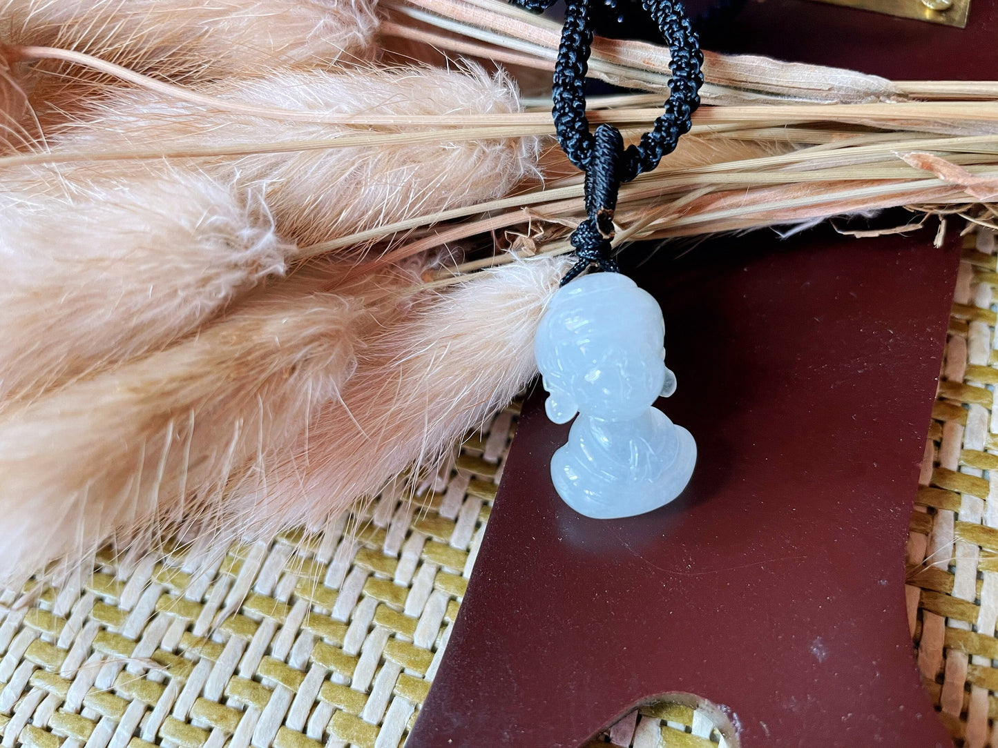 Icy Jadeite Buddha Pendant - for Meditation